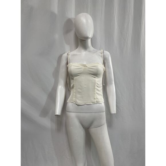 Reformation 'Novena' White Viscose Top Size 0 - Picture 1 of 4